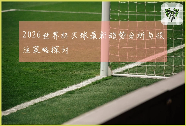 2026世界杯买球最新趋势分析与投注策略探讨
